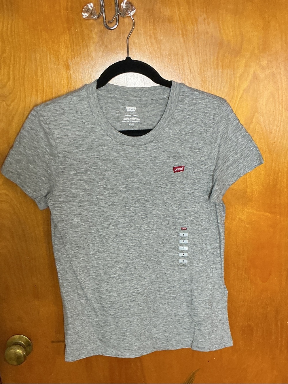 Levi's Women's Grey Crewneck Short Sleeve Tee